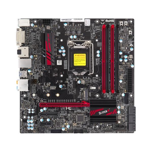 MBDC7Z170MO SuperMicro C7Z170-M Socket LGA 1151 Intel Z170 Express Chipset 6th/7th Generation Core i7 / i5 / i3 Processors Support DDR4 4x DIMM 6x SATA3 6.0Gb/s Micro-ATX Motherboard (Refurbished)