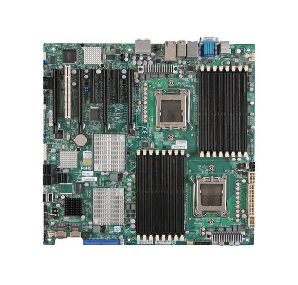 MBDH8DAIFB SuperMicro H8DAI+ Dual Socket 1207 AMD SR5690 + SP5100 Chipset AMD Opteron 2000 Series Processors Support DDR2 16x DIMM 6x SATA2 3.0Gb/s Enhanced Extended ATX Motherboard (Refurbished)