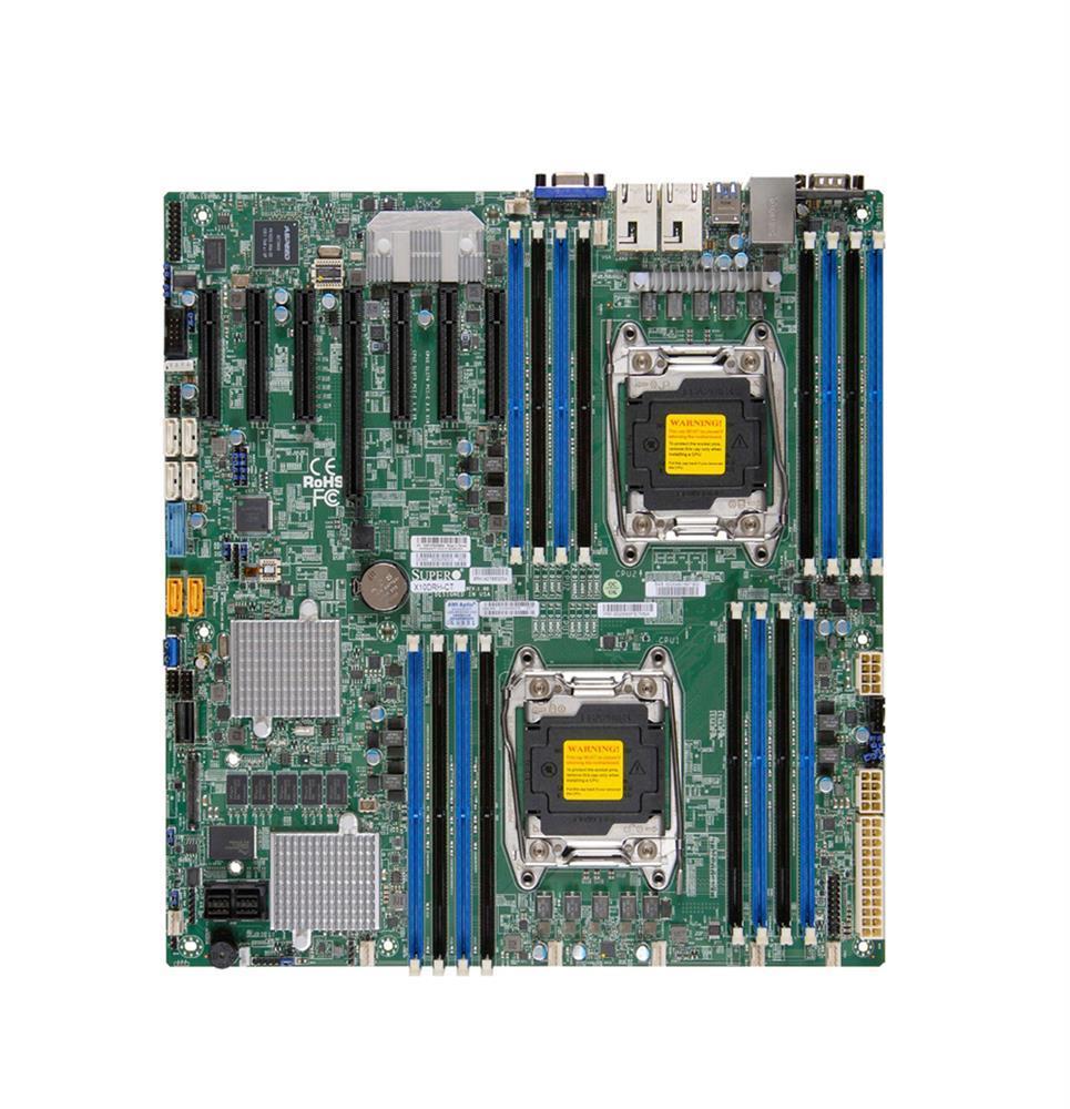 MBDX10DRHCO SuperMicro X10DRH-C Dual Socket R3 LGA 2011 Xeon E5-2600 v4 / v3 Intel C612 Chipset DDR4 16 x DIMM 10 x SATA 6Gbps E-ATX Server Motherboard (Refurbished)