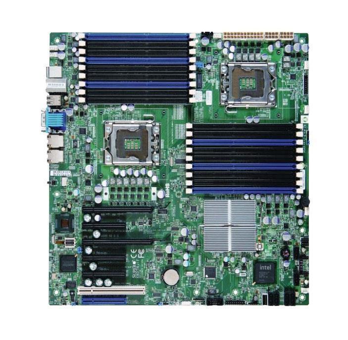 MBDX8DTNA SuperMicro X8DTN+ Dual Socket LGA 1366 Intel 5520 Chipset Intel Xeon 5600/5500 Series Processors Support DDR3 18x DIMM 6x SATA2 3.0Gb/s Enhanced Extended ATX Server Motherboard (Refurbished)