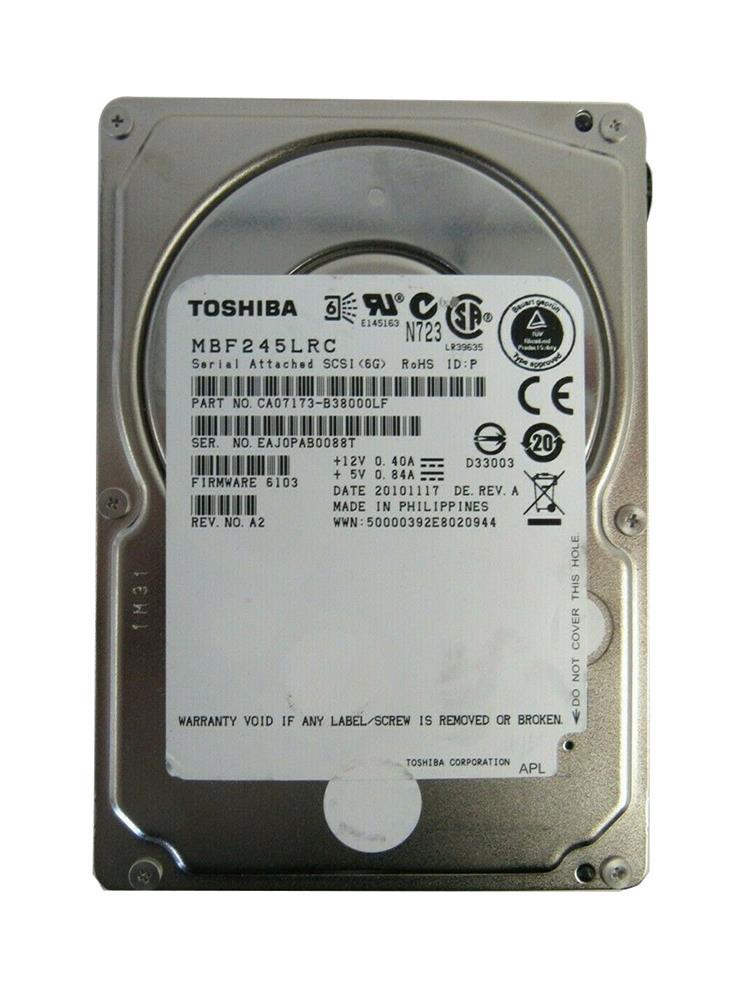 MBF245LRC Toshiba Enterprise 450GB 10000RPM SAS 6Gbps 16MB Cache 3.5-inch Internal Hard Drive with Carrier