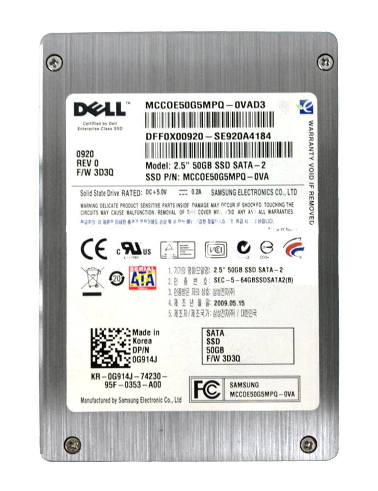 MCC0E50G5MPQ Samsung SS410 Series 50GB SLC SATA 3Gbps 2.5-inch Internal Solid State Drive (SSD)