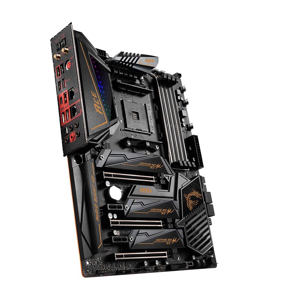 MEG X570 ACE MSI Socket AM4 AMD X570 Chipset AMD Ryzen 9 Processors Support DDR4 4x DIMM 4x SATA 6.0Gb/s ATX Motherboard (Refurbished)
