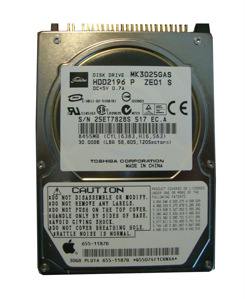 MK3025GAS Toshiba 30GB 4200RPM ATA-100 8MB Cache 2.5-inch Internal Hard Drive