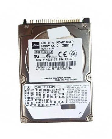 MK4018GAP Toshiba 40GB 4200RPM ATA-100 2MB Cache 2.5-inch Internal Hard Drive