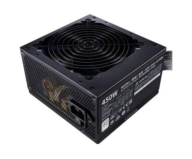MPE-4501-ACAAW-BR Cooler Master MWE White 450-Watts 100-240V AC 8-4A 50-60Hz 80-Plus Standard ATX Power Supply