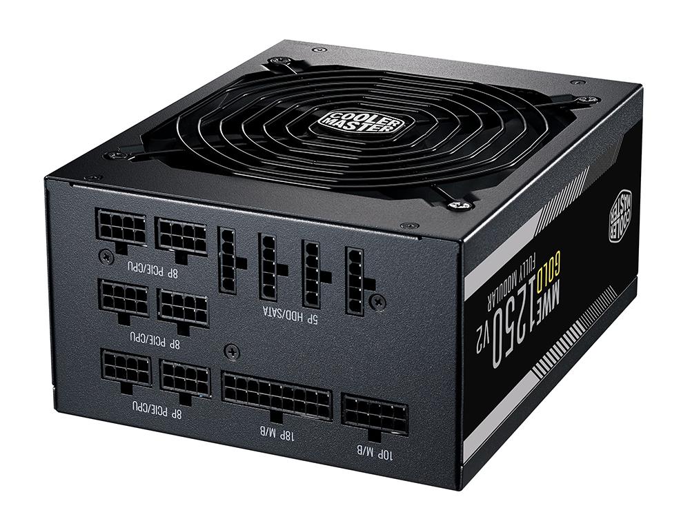 MPE-C501-AFCAG-WO Cooler Master MWE 1250-Watts 100-240V AC 15-7A 47-63Hz 80-Plus Gold Full Modular ATX Power Supply