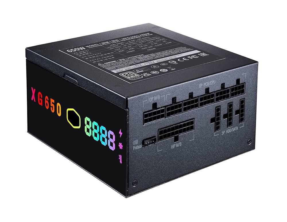 MPG-6501-AFBAP-JP Cooler Master XG 650-Watts 100-240V AC 50-60Hz 80-Plus Platinum Full Modular ATX Power Supply