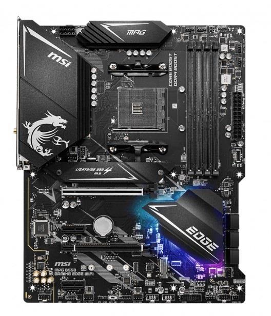 MPG B550 GAMING EDGE WIFI MSI Socket AM4 AMD B550 Chipset AMD Ryzen 5000/3000 And 4000 G-Series Processors Support DDR4 4x DIMM 6x SATA 6.0Gb/s ATX Motherboard (Refurbished)