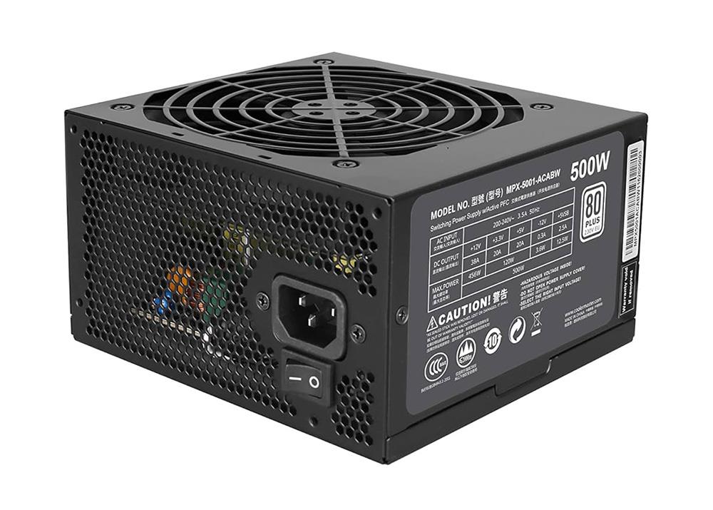 MPX-6001-ACAAW-EU Cooler Master MasterWatt Lite 600-Watts 100-240V AC 4-8A 50-60Hz 80-Plus Standard ATX Power Supply