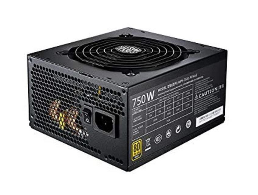 MPY-7501-AFAAG-ST Cooler Master MWE 750-Watts 100-240V AC 12-6A 50-60Hz 80-Plus Gold Full Modular ATX Power Supply