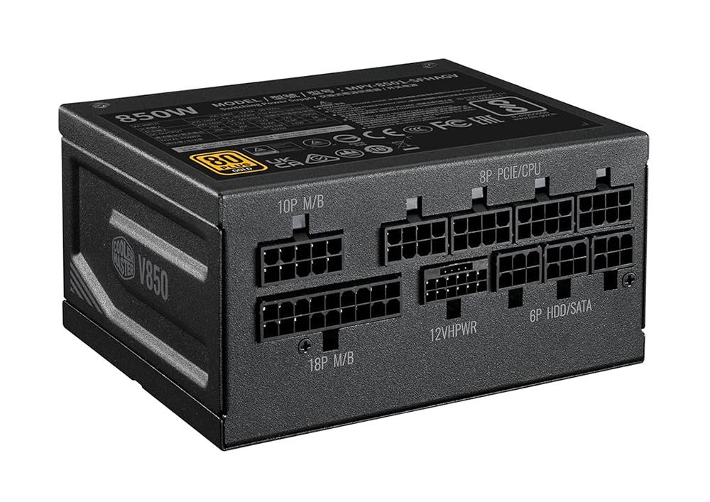 MPY-8501-SFHAGV-WB Cooler Master V 850-Watts 100-240V AC 12-6A 50-60Hz 80-Plus Gold Full Modular SFX Power Supply