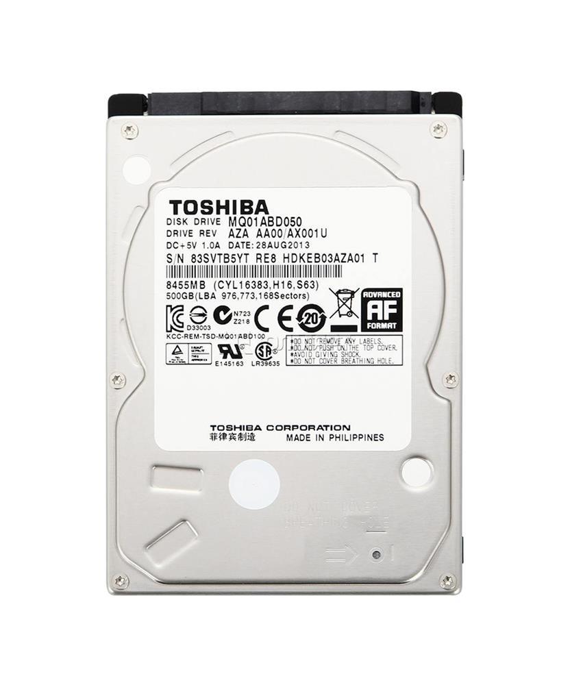 MQ01ABD050 Toshiba 500GB SATA 3.0 Gbps Hard Drive