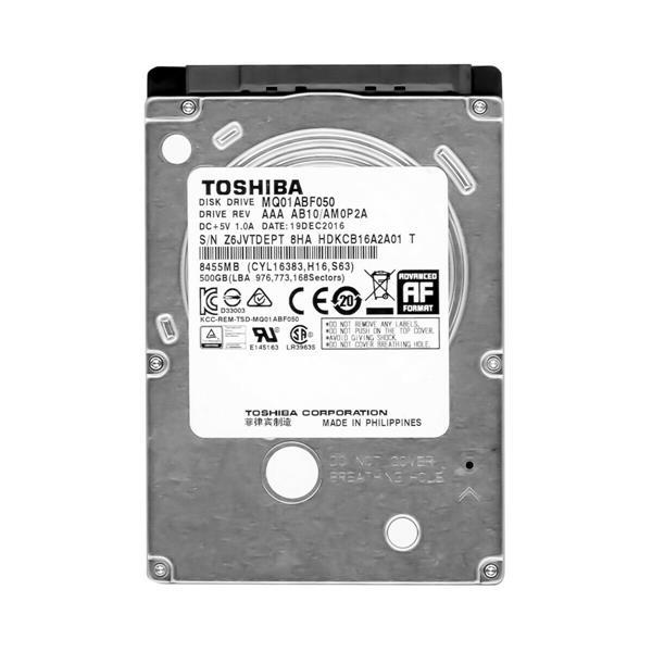 MQ01ABF050-B2 Toshiba Mobile Thin 500GB 5400RPM SATA 6Gbps 8MB Cache (512e) 2.5-inch Internal Hard Drive