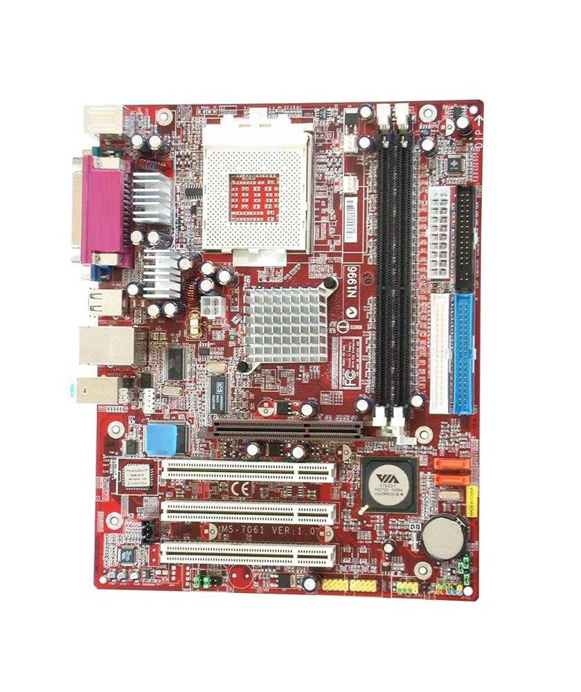 MS7061 MSI Socket A For Amd Mother Board 1 Agp 8x 3 Pci 8 Usb 6 Ch. Audio 10/100 Lan Raid Sata Ata 133 (Refurbished)