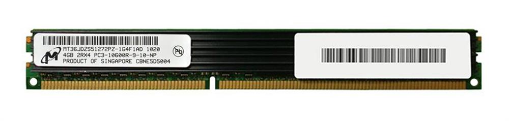 MT36JDZS51272PZ-1G4 Micron 4GB PC3-10600 DDR3-1333MHz ECC Registered CL9 240-Pin DIMM Very Low Profile (VLP) Dual Rank Memory Module
