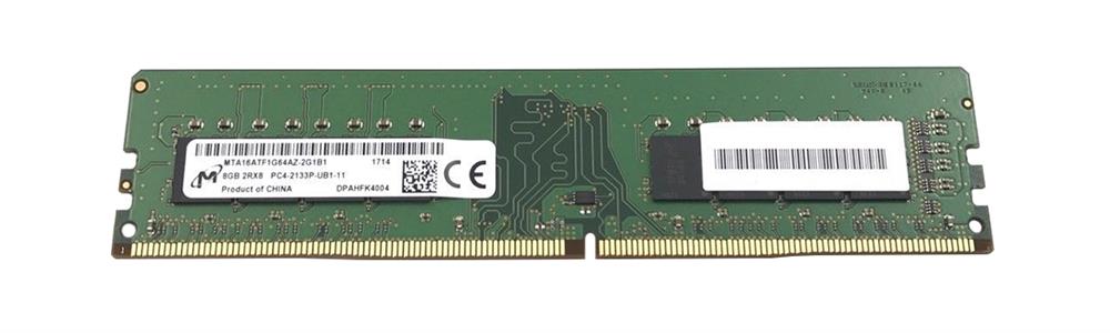 MTA16ATF1G64AZ-2G1B1 Micron 8GB PC4-17000 DDR4-2133MHz non-ECC Unbuffered CL15 288-Pin DIMM 1.2V Dual Rank Memory Module
