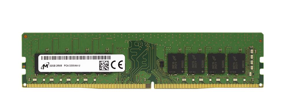 MTA16ATF4G64AZ-3G2B1 Micron 32GB PC4-25600 DDR4-3200MHz non-ECC Unbuffered CL22 288-Pin DIMM 1.2V Dual Rank Memory Module