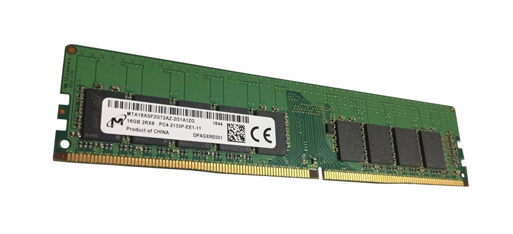 MTA18ASF2G72AZ-2G1A1ZG Micron 16GB PC4-17000 DDR4-2133MHz ECC Unbuffered CL15 288-Pin DIMM 1.2V Dual Rank Memory Module