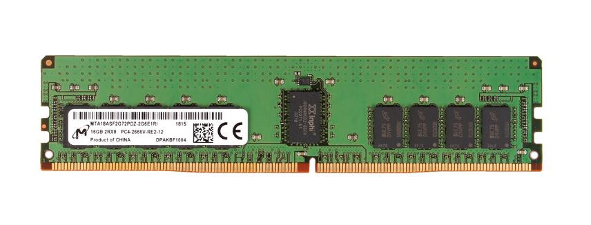 MTA18ASF2G72PDZ-2G6E1 Micron 16GB PC4-21300 DDR4-2666MHz Registered ECC CL19 288-Pin DIMM 1.2V Dual Rank Memory Module
