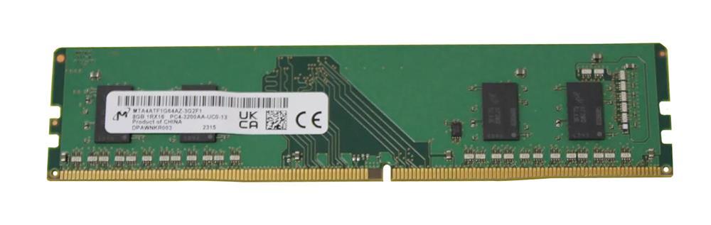 MTA4ATF1G64AZ-3G2 Micron 8GB PC4-25600 DDR4-3200MHz non-ECC Unbuffered CL22 288-Pin DIMM 1.2V Single Rank Memory Module