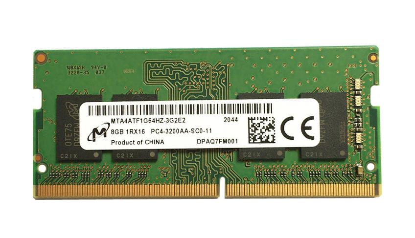 MTA4ATF1G64HZ-3G2E2 Micron 8GB PC4-25600 DDR4-3200MHz non-ECC Unbuffered CL22 260-Pin SoDimm 1.2V Single Rank Memory Module