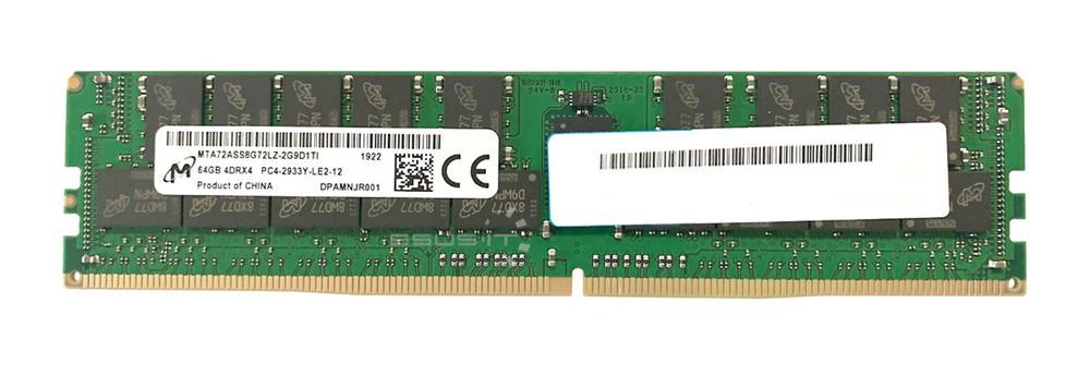 MTA72ASS8G72LZ-2G9DATI Micron 64GB PC4-23400 DDR4-2933MHz Registered ECC CL21 288-Pin Load Reduced DIMM 1.2V Quad Rank Memory Module