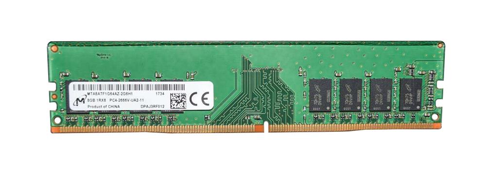MTA8ATF1G64AZ-2G6 Micron 8GB PC4-21300 DDR4-2666MHz non-ECC Unbuffered CL19 288-Pin DIMM 1.2V Single Rank Memory Module