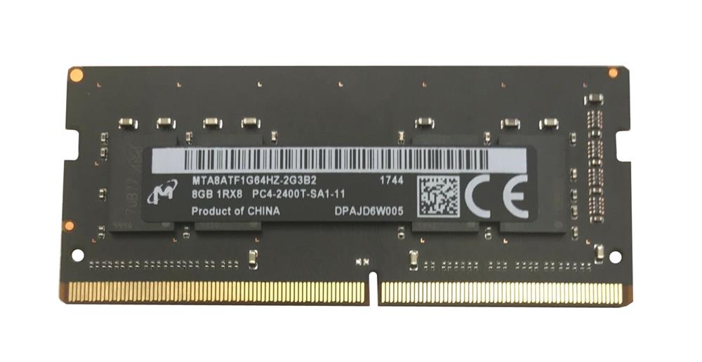 MTA8ATF1G64HZ-2G3B2 Micron 8GB PC4-19200 DDR4-2400MHz non-ECC Unbuffered CL17 260-Pin SoDimm 1.2V Single Rank Memory Module