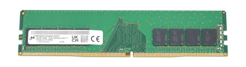 MTA8ATF2G64AZ-3G2E1 Micron 16GB PC4-25600 DDR4-3200MHz non-ECC Unbuffered CL22 288-Pin DIMM 1.2V Single Rank Memory Module