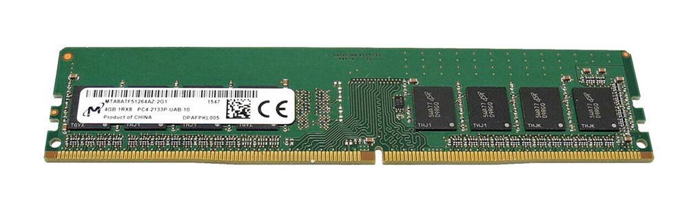 MTA8TF51264AZ-2G1 Micron 4GB PC4-17000 DDR4-2133MHz non-ECC Unbuffered CL15 288-Pin DIMM 1.2V Single Rank Memory Module