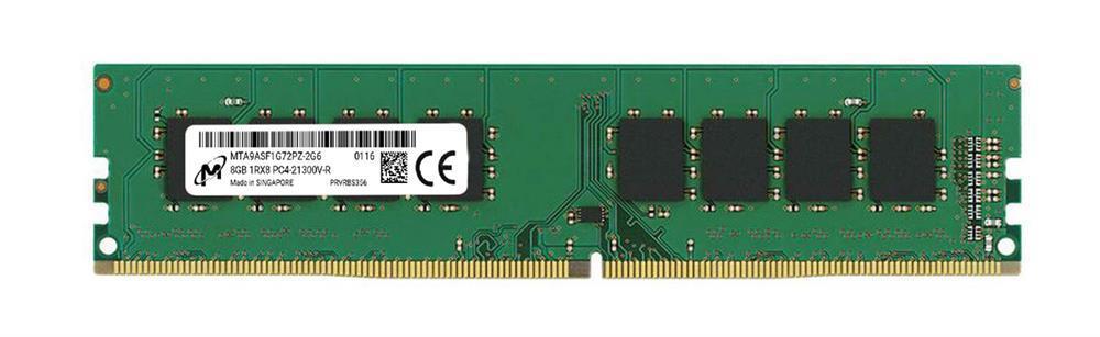 MTA9ASF1G72PZ-2G6D1R Micron 8GB PC4-21300 DDR4-2666MHz Registered ECC CL19 288-Pin DIMM 1.2V Single Rank Memory Module