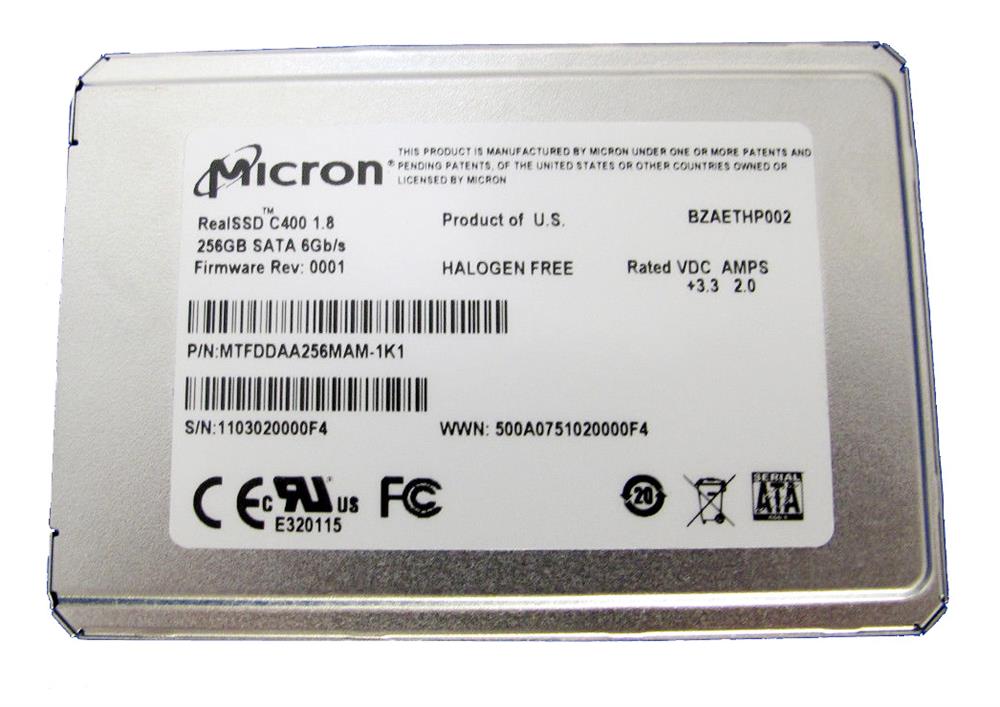 MTFDDAA256MAM-1K1 Micron 256GB SATA 6.0 Gbps SSD