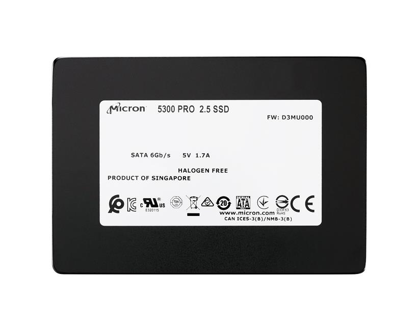 MTFDDAK480TDS-1AW1ZABYY Micron 5300 Pro Series 480GB TLC SATA 6Gbps 2.5-inch Internal Solid State Drive (SSD)