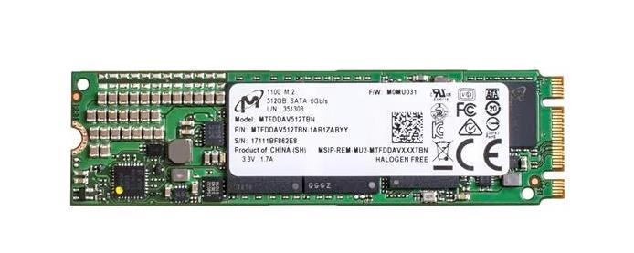 MTFDDAV512TBN1AR15FC Micron 1100 512GB TLC SATA 6Gbps (PLP) M.2 2280 Internal Solid State Drive (SSD)