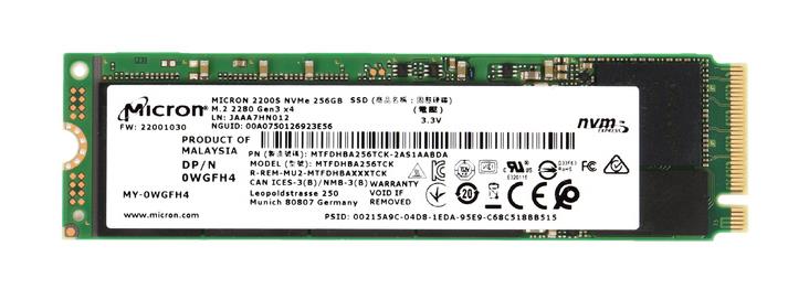 MTFDHBA256TCK Micron 2200 Series 256GB TLC PCI Express 3.0 x4 3D NAND M.2 2280 Solid State Drive (SSD)