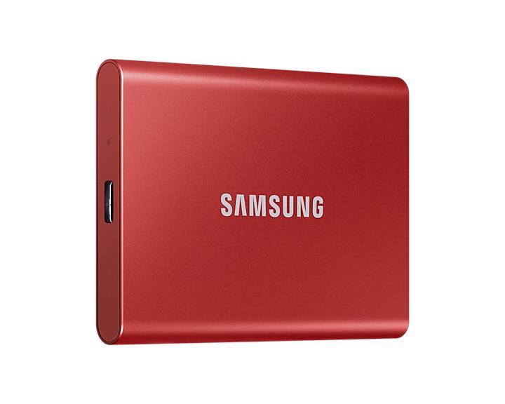 MU-PC500R/AM Samsung T7 500GB Portable USB 3.2 External Solid State Drive (SSD) (Metallic Red)