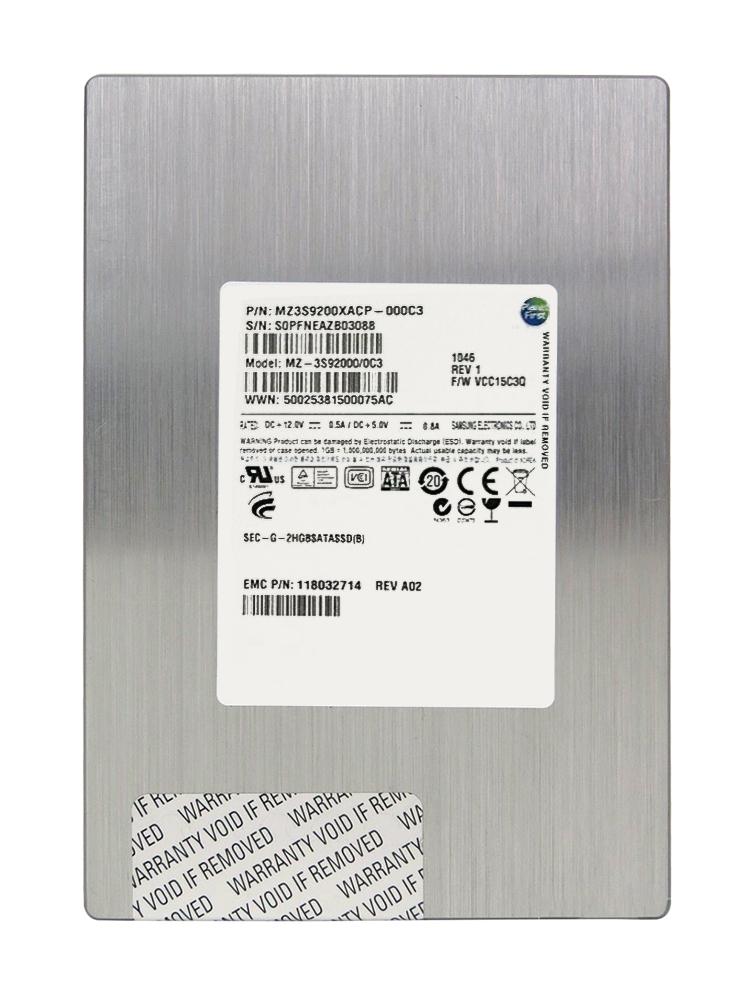 MZ-3S92000/0C3 Samsung 200GB SLC SATA 3Gbps 3.5-inch Internal Solid State Drive (SSD) for CX Series