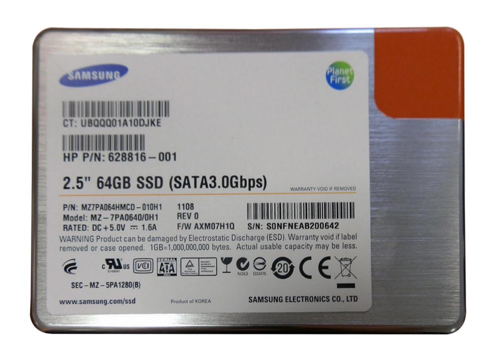 MZ-7PA0640/0H1 Samsung PM810 64GB SATA 3.0 Gbps SSD