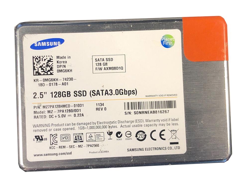 MZ-7PA1280/0D1 Samsung 128GB SATA 3.0 Gbps SSD