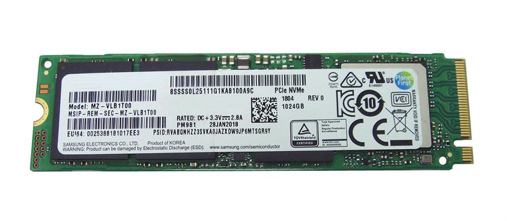 MZ-VLB1T00 Samsung PM981 1TB PCI Express 3.0 x4 SSD