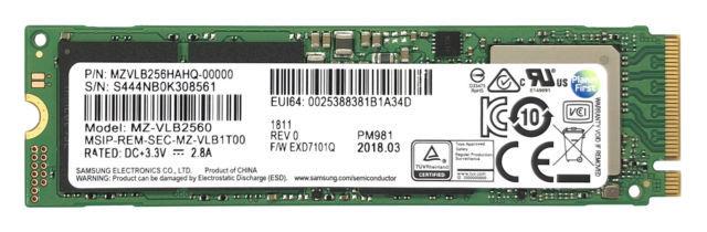 MZ-VLB2560 Samsung PM981 256GB PCI Express 3.0 x4 SSD