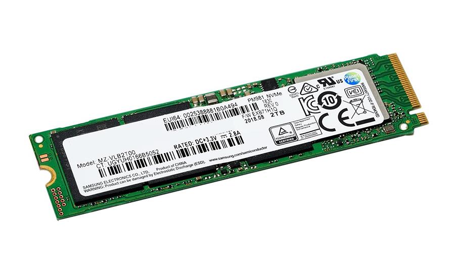 MZ-VLB2T00 Samsung PM981 Series 2TB TLC PCI Express 3.0 x4 NVMe M.2 2280 Internal Solid State Drive (SSD)