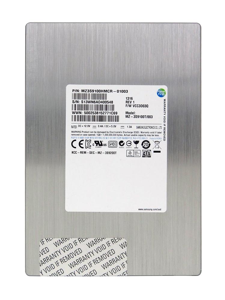 MZ3S9100HMCR01003 Samsung 100GB SLC SAS 6Gbps 3.5-inch Internal Solid State Drive (SSD) for VNX Series