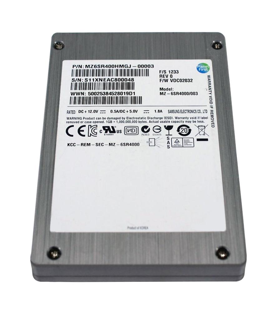 MZ6SR4000003 Samsung SM1625 Enterprise Series 400GB SLC SAS 6Gbps High Performance 2.5-inch Internal Solid State Drive (SSD)