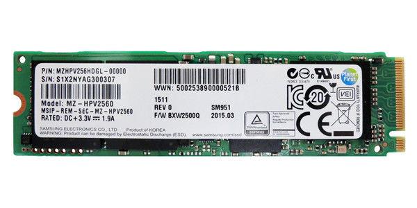 MZHPV256HDGL-0000 Samsung SM951 256GB PCI Express 3.0 x4 SSD