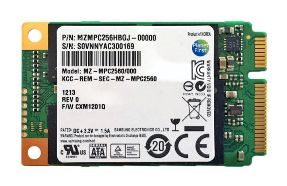 MZMPC2560000 Samsung PM830 Series 256GB MLC SATA 6Gbps mSATA Internal Solid State Drive (SSD)