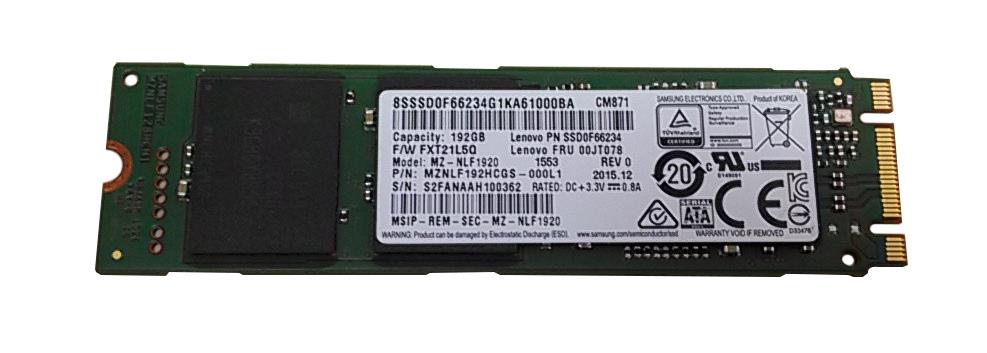 MZNLF192HCGS-00L1 Samsung CM871 Series 192GB TLC SATA 6Gbps M.2 2280 Solid State Drive (SSD)