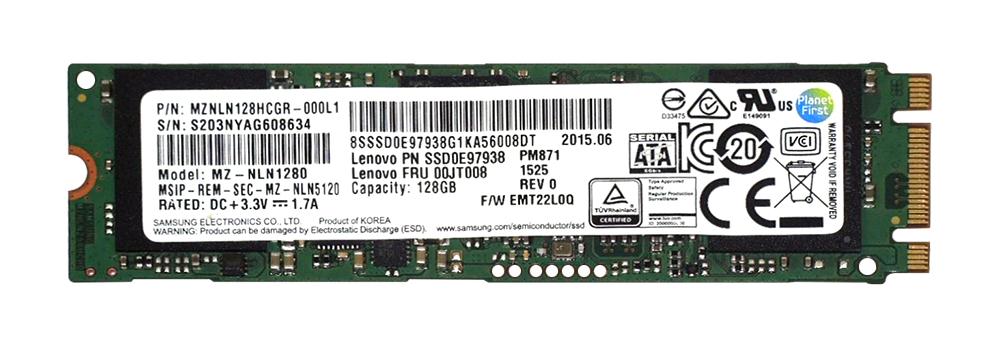 MZNLN128HCGR-000L1 Samsung PM871 128GB SATA 6.0 Gbps SSD