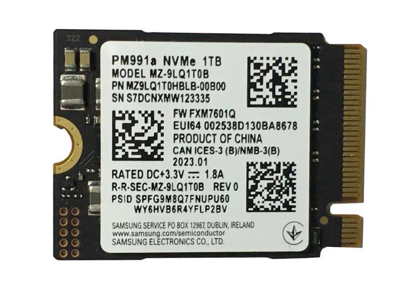 MZVLQ1T0HBLB-00BKN Samsung PM991A 1TB PCI Express 3.0 x4 Nvme M.2 2280 Solid State Drive (SSD)